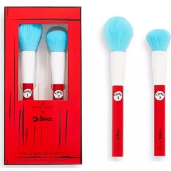 Dr Seuss Thing 1 & 2 Makeup Face Brush Duo - Picture 1 of 3